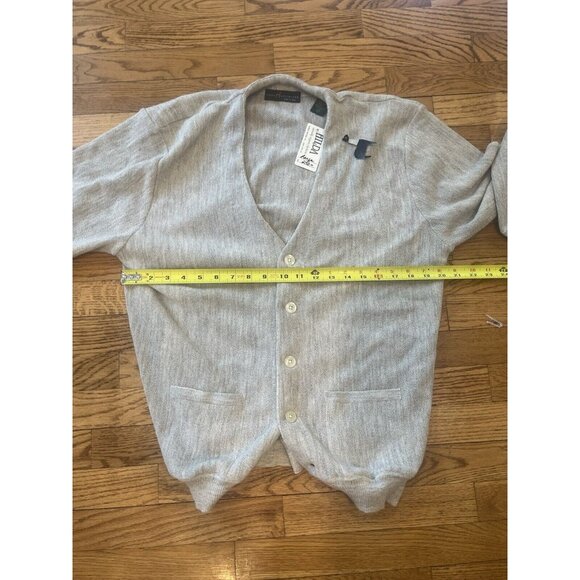 NWT Baby Alpaca Wool Blend Peru Unlimited Long Sleeve Large Gray Button Cardigan - Picture 6 of 11